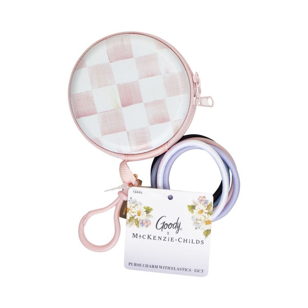 Mackenzie Childs x Goody Rosy Check Purse Charm Elastics Grt 4 Pods Fast Ship